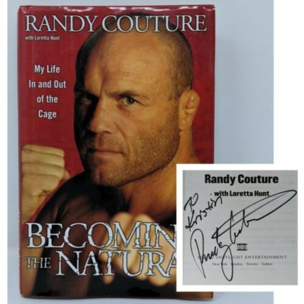 Signed Randy Couture Becoming the Natural HC DJ Book Fighting UFC HOF Legend